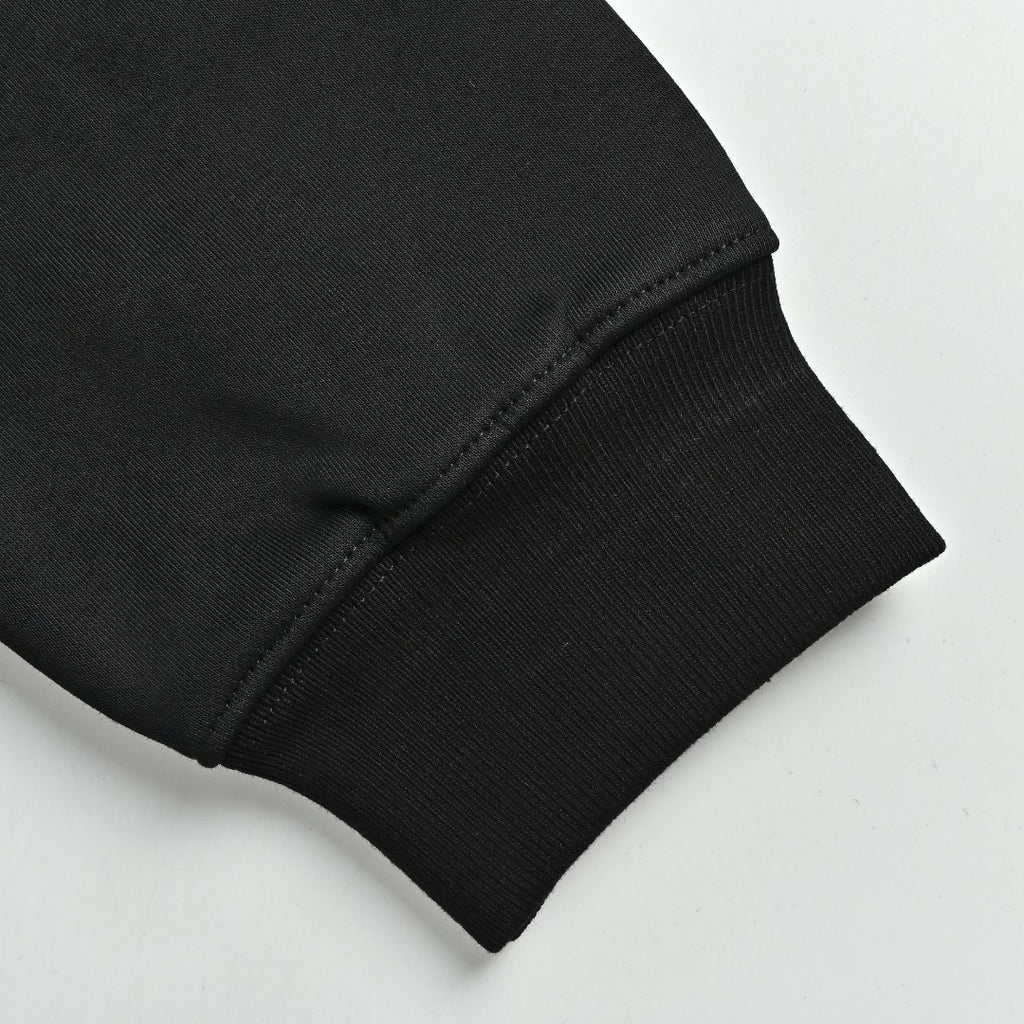 Prada Re-Nylon Chest Patch Pocket Triangle Logo Crew Neck Sweatshirt Black