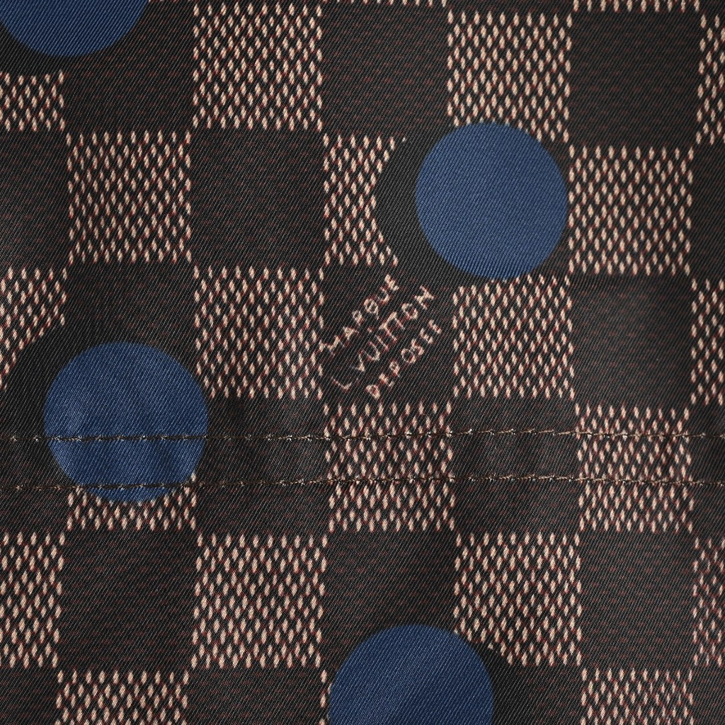 Louis Vuitton LV 26FW Damier Checkerboard Polka Dot Hooded Windbreaker Jacket Dark Brown