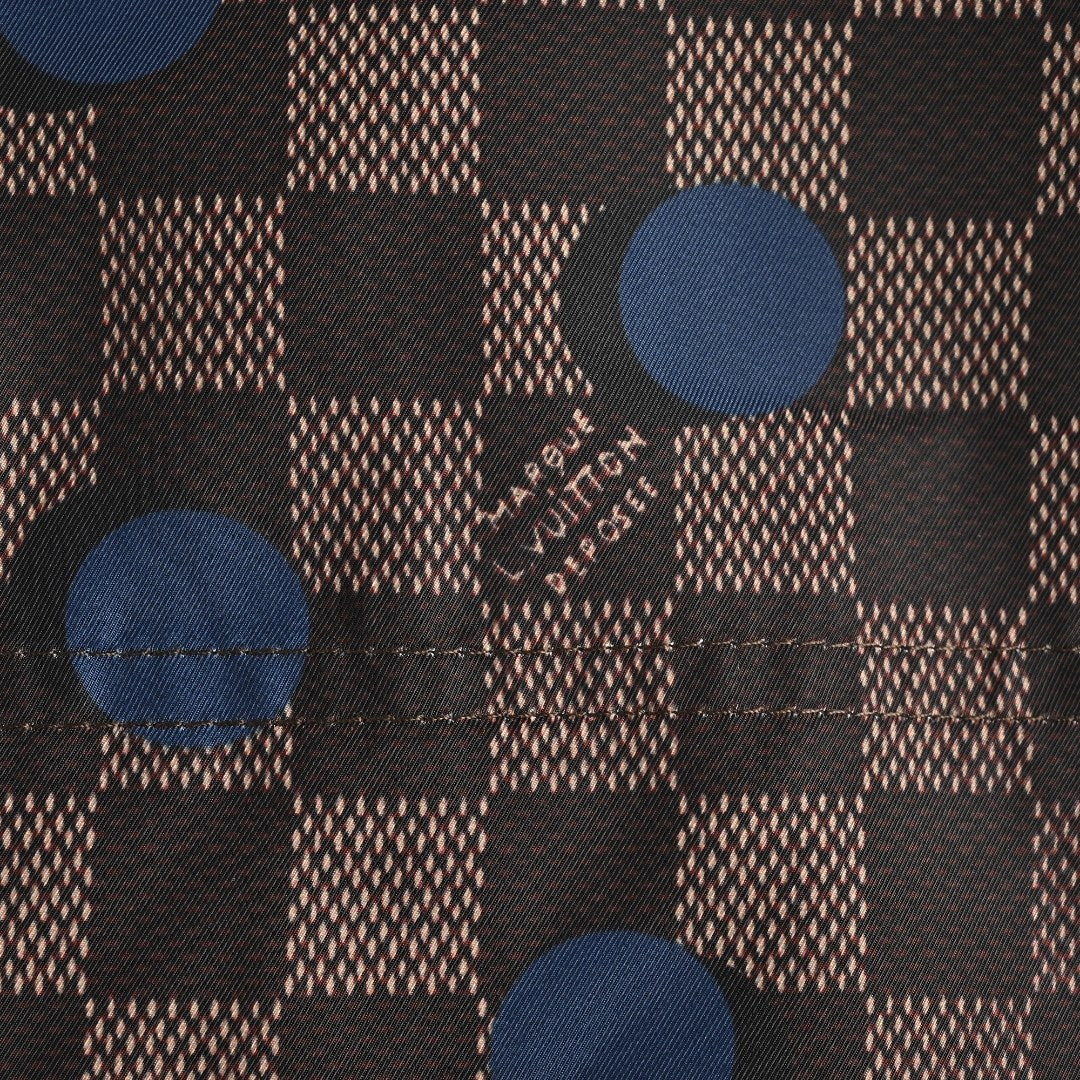 Louis Vuitton LV 26FW Damier Checkerboard Polka Dot Hooded Windbreaker Jacket Dark Brown