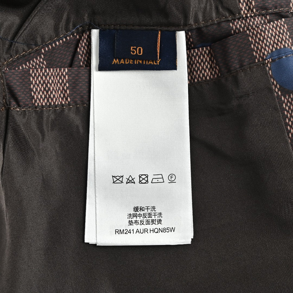 Louis Vuitton LV 26FW Damier Checkerboard Polka Dot Hooded Windbreaker Jacket Dark Brown