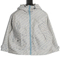 Dior Bee Oblique Logo Hooded Zip Jacket - Grey
