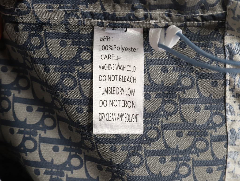 Dior Bee Oblique Logo Hooded Zip Jacket - Grey