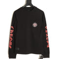 Chrome Hearts Floral Cross Gothic Print Long-Sleeve T-Shirt - Black
