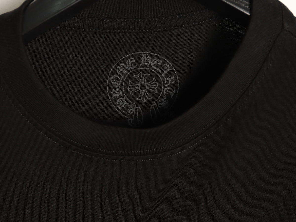 Chrome Hearts Floral Cross Gothic Print Long-Sleeve T-Shirt - Black