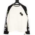 Chrome Hearts Horseshoe Hardware Gothic Raglan Long-Sleeve T-Shirt - Black/White