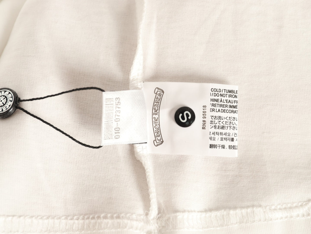 Chrome Hearts Horseshoe Hardware Gothic Raglan Long-Sleeve T-Shirt - Black/White