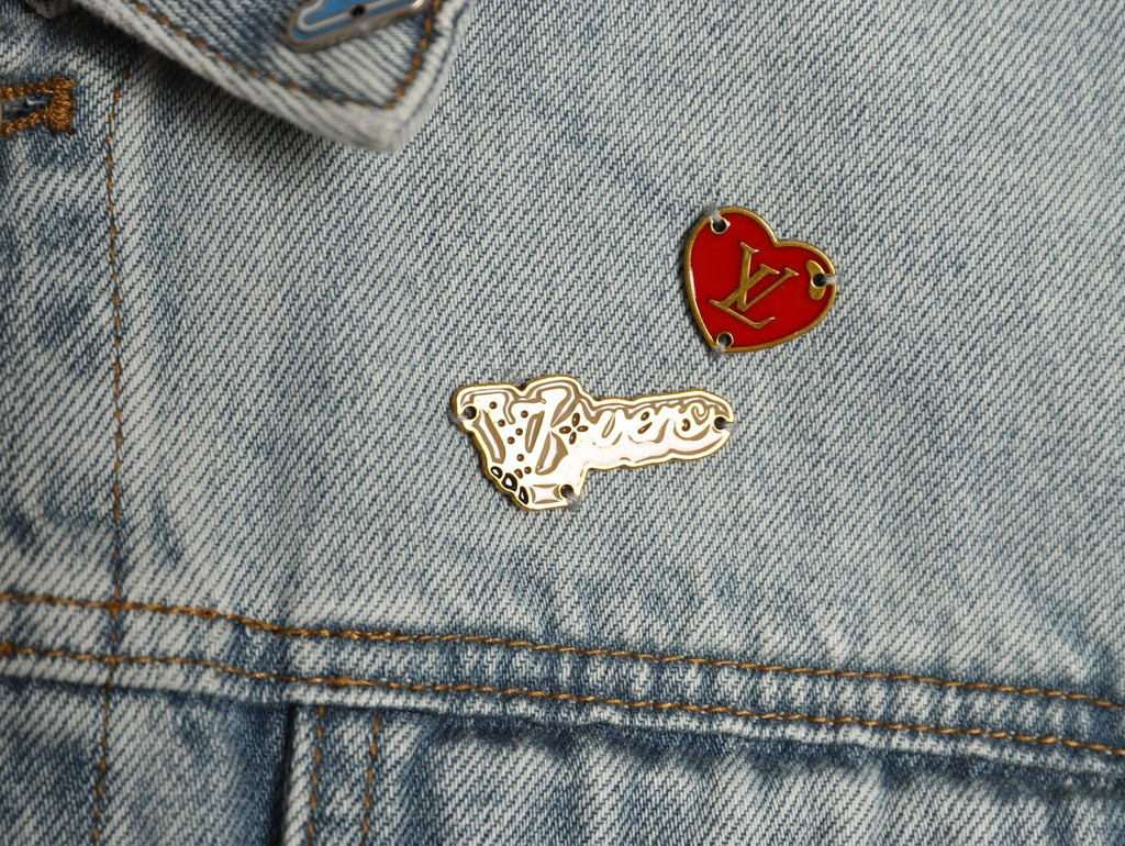 Louis Vuitton CVD Hardware Leather-Detail Skate Denim Jacket - Light Blue