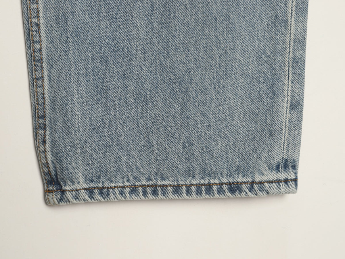 Louis Vuitton CVD Hardware Leather-Detail Skate Jeans - Light Blue