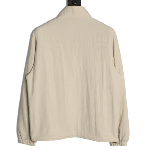 Brunello Cucinelli BC Travelwear Embroidered-Badge Stand-Collar Jacket - Beige