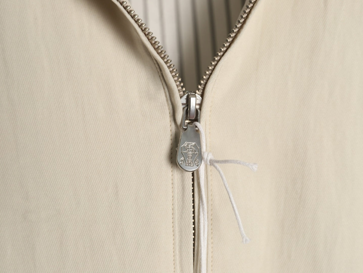 Brunello Cucinelli BC Travelwear Embroidered-Badge Stand-Collar Jacket - Beige