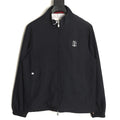 Brunello Cucinelli BC Travelwear Embroidered-Badge Stand-Collar Jacket - Black