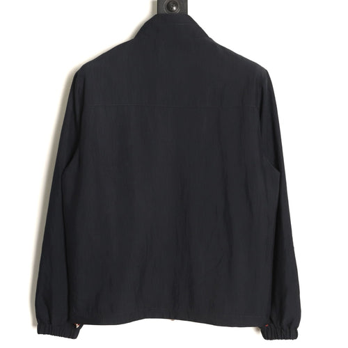 Brunello Cucinelli BC Travelwear Embroidered-Badge Stand-Collar Jacket - Black