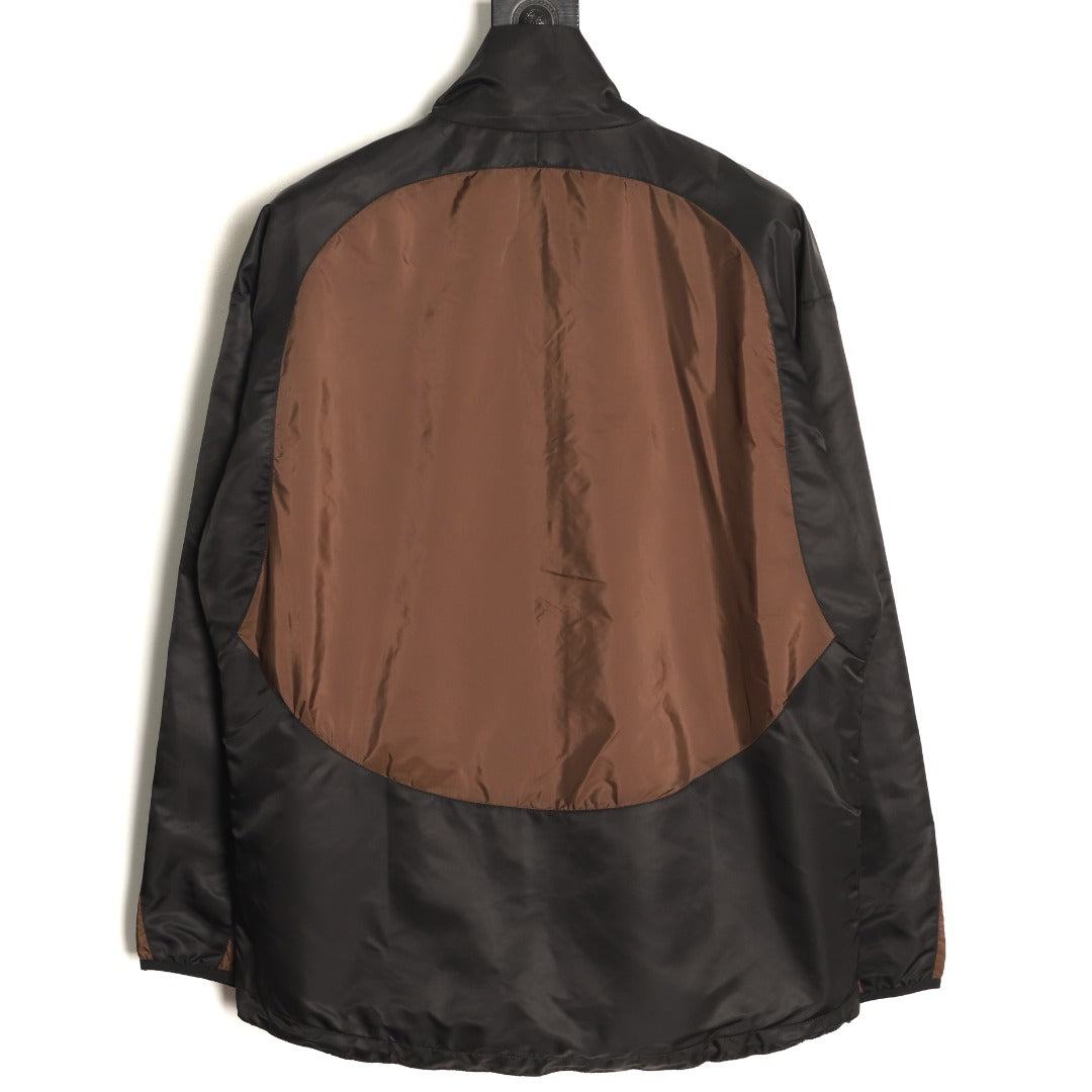 Prada PRD Brown/Black Reversible Stand-Collar Jacket