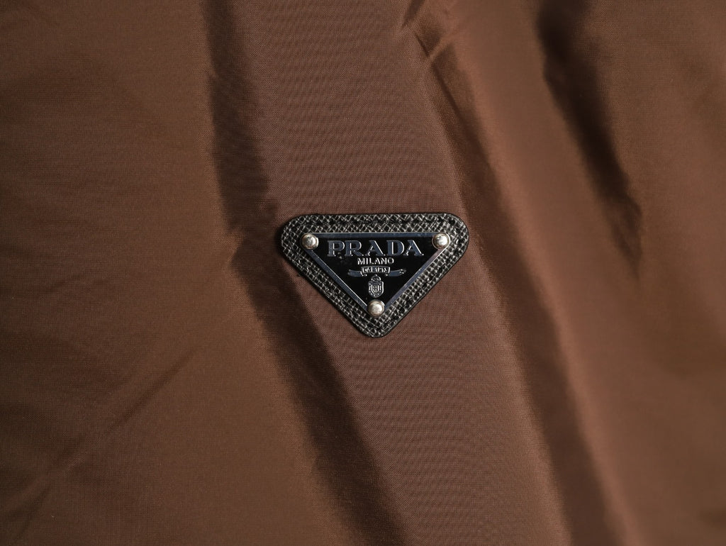 Prada PRD Brown/Black Reversible Stand-Collar Jacket