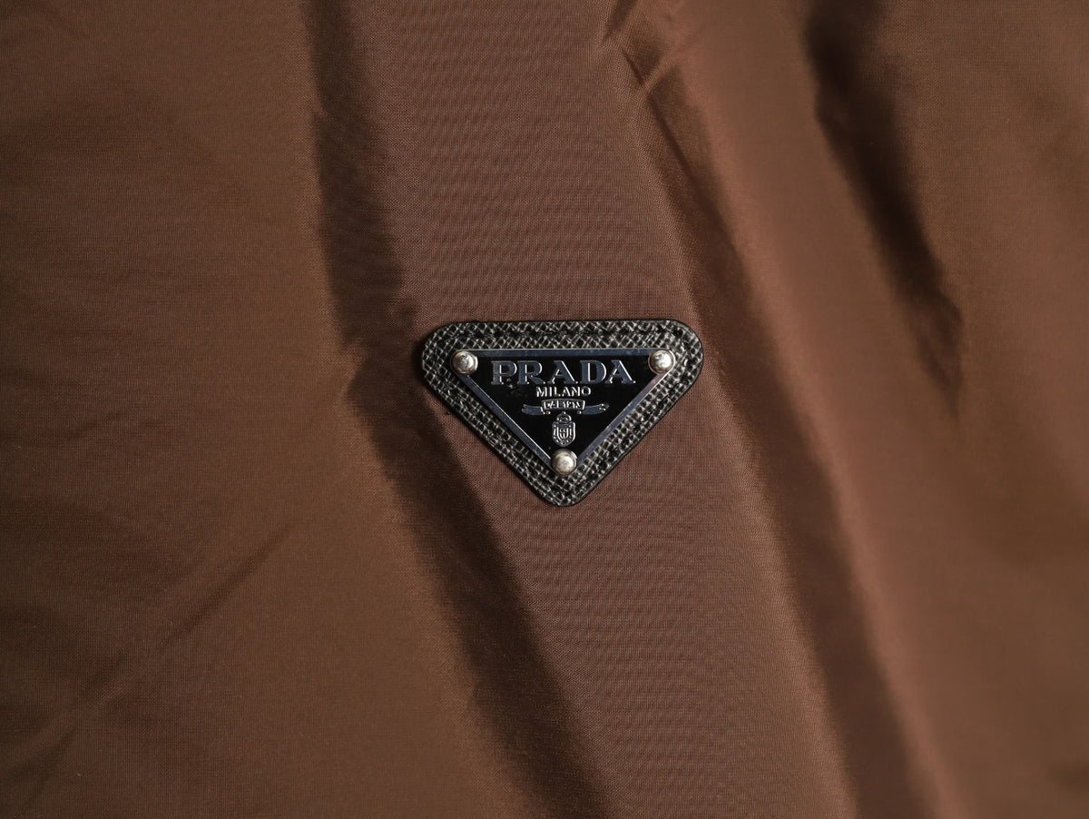 Prada PRD Brown/Black Reversible Stand-Collar Jacket