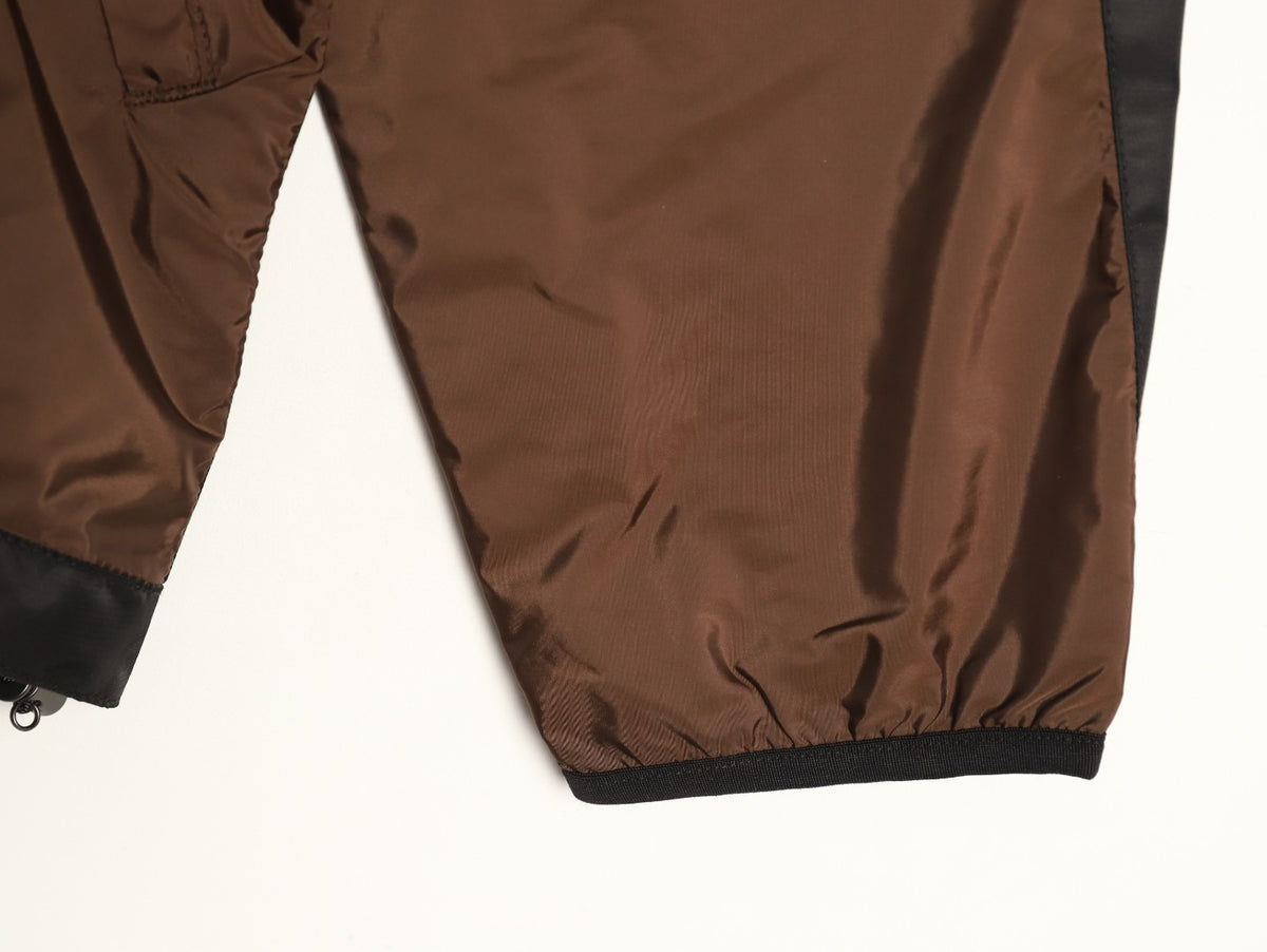 Prada PRD Brown/Black Reversible Stand-Collar Jacket