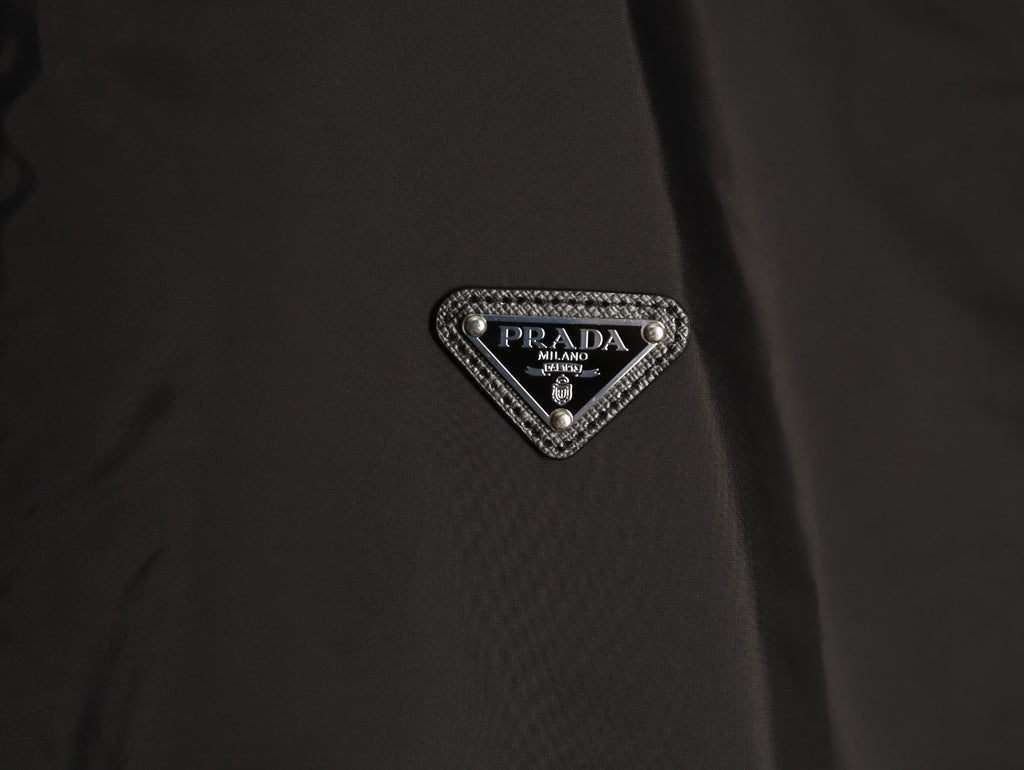 Prada PRD Brown/Black Reversible Stand-Collar Jacket
