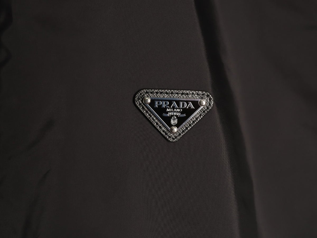 Prada PRD Brown/Black Reversible Stand-Collar Jacket