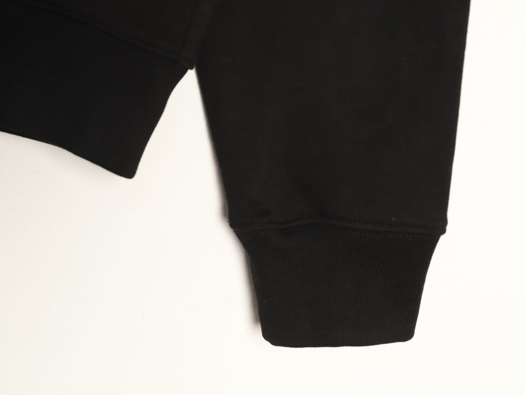 Burberry Equestrian Knight Check-Detail Zip Hoodie - Black