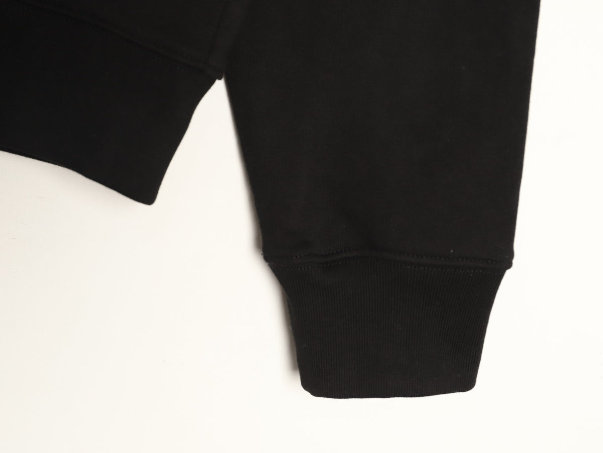 Burberry Equestrian Knight Check-Detail Zip Hoodie - Black