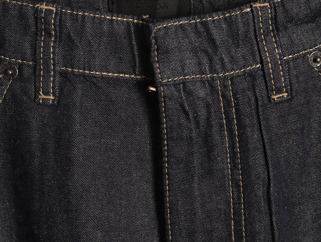 Prada PRD Rear-Pocket Triangle Detail Jeans - Dark Charcoal