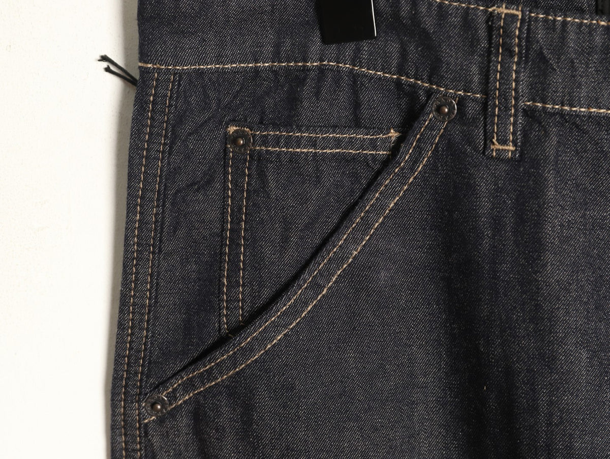 Prada PRD Rear-Pocket Triangle Detail Jeans - Dark Charcoal