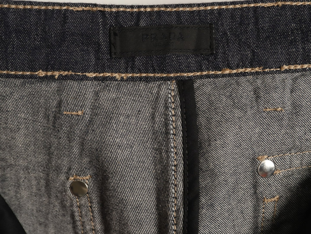 Prada PRD Rear-Pocket Triangle Detail Jeans - Dark Charcoal