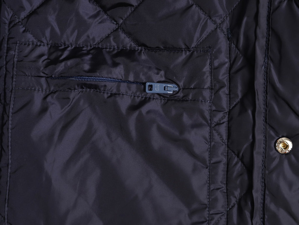 Prada PRD Quilted Jacket with Corduroy Collar - Navy