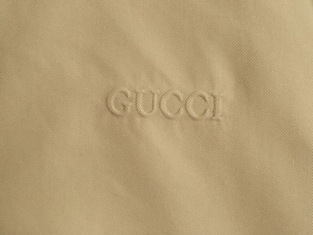 Gucci GUC Minimal Chest-Detail Zip Jacket - Beige