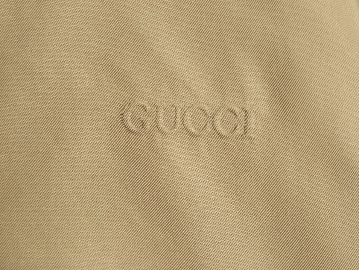 Gucci GUC Minimal Chest-Detail Zip Jacket - Beige