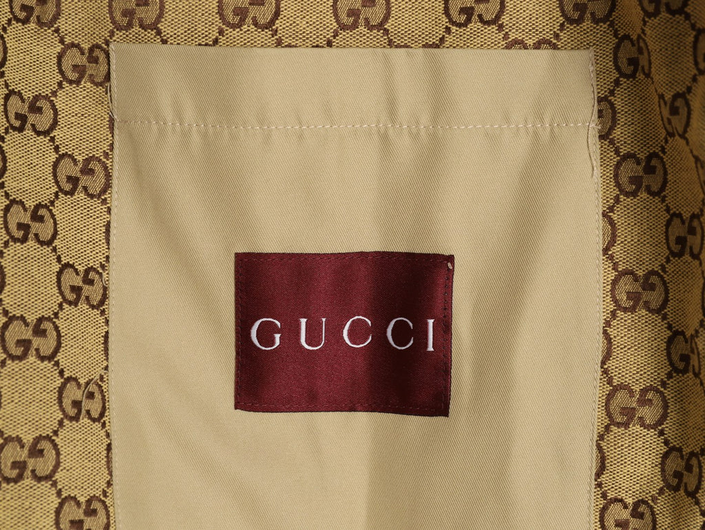 Gucci GUC Minimal Chest-Detail Zip Jacket - Beige