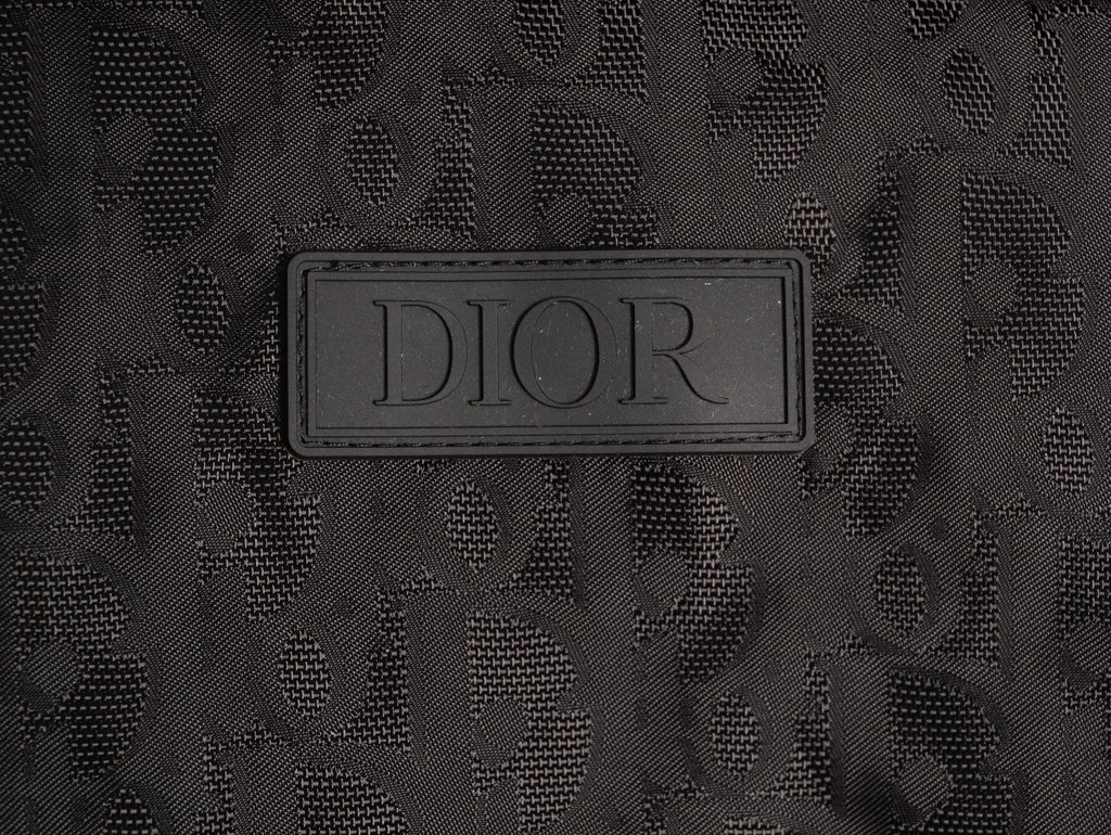 Dior CD 25SS Tonal Allover Jacquard Collared Jacket - Black