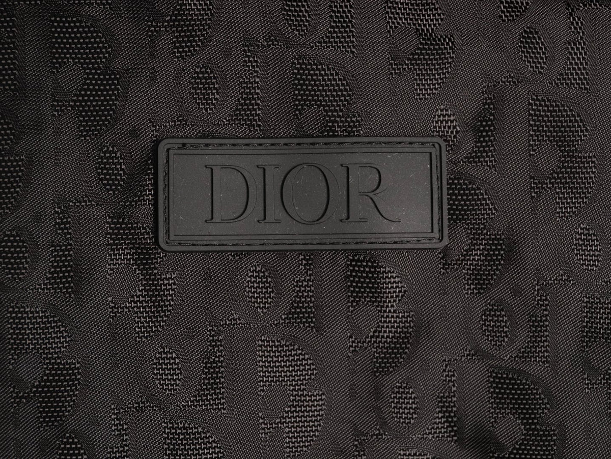 Dior CD 25SS Tonal Allover Jacquard Collared Jacket - Black
