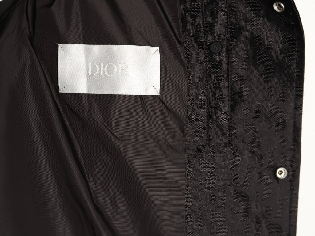 Dior CD 25SS Tonal Allover Jacquard Collared Jacket - Black