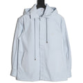 Loewe Detachable-Hood Cotton Shirt Jacket - Pale Blue