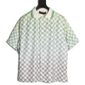 Louis Vuitton Gradient Checkerboard Short-Sleeve Shirt - Mint Grey