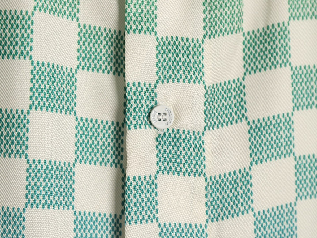 Louis Vuitton Gradient Checkerboard Short-Sleeve Shirt - Mint Grey