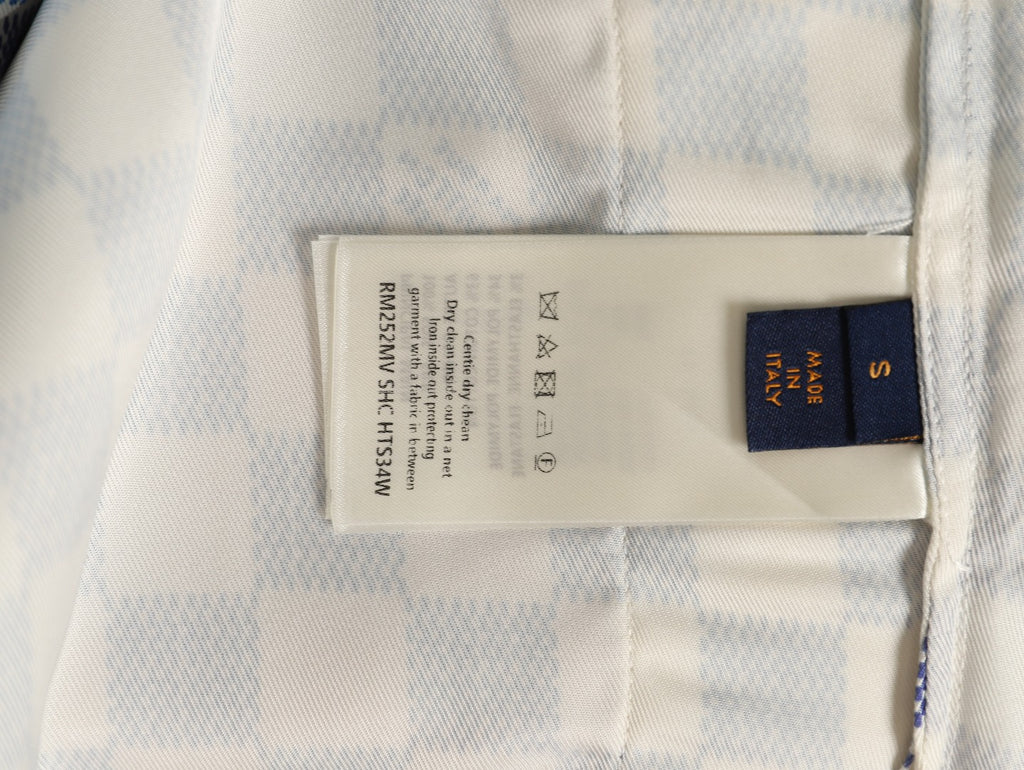 Louis Vuitton Gradient Checkerboard Short-Sleeve Shirt - Mint Grey