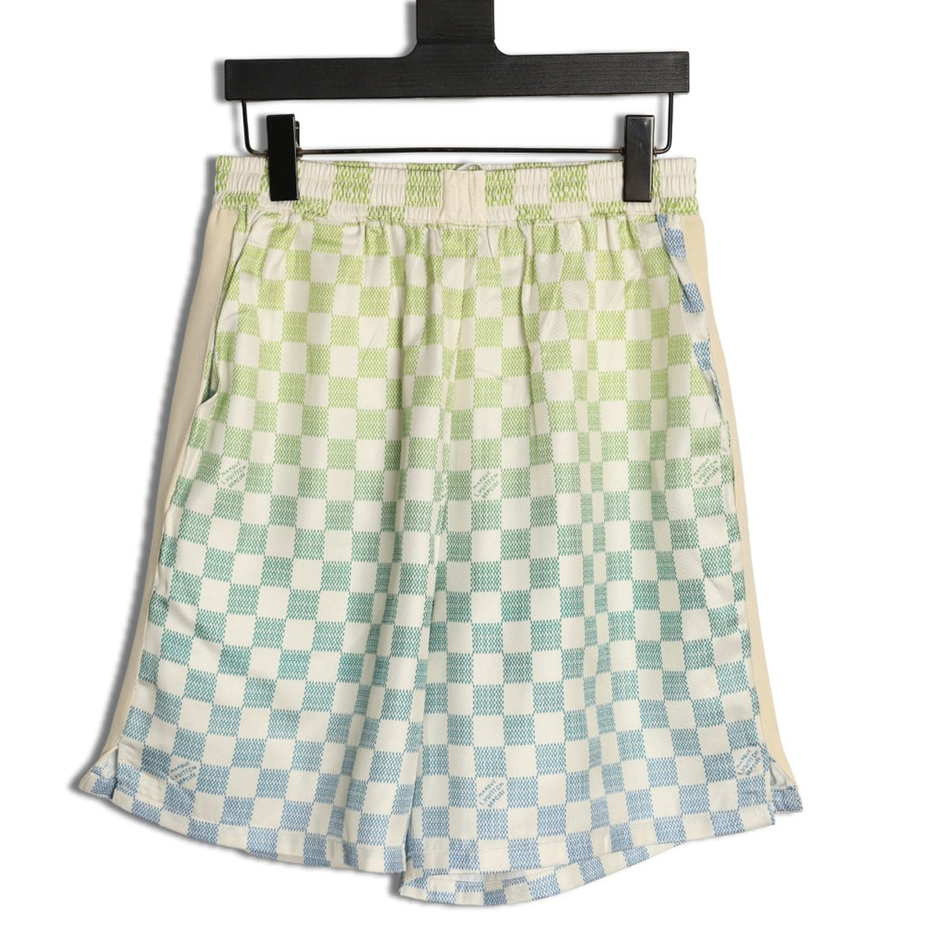 Louis Vuitton Gradient Checkerboard Shorts - Mint Grey