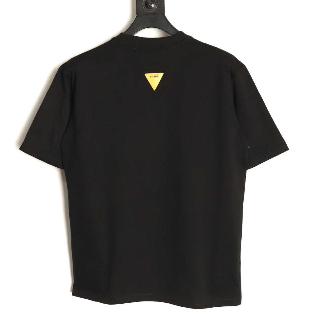 Prada 26SS Milano Logo Graphic Short-Sleeve T-Shirt - Black