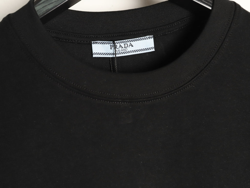 Prada 26SS Milano Logo Graphic Short-Sleeve T-Shirt - Black