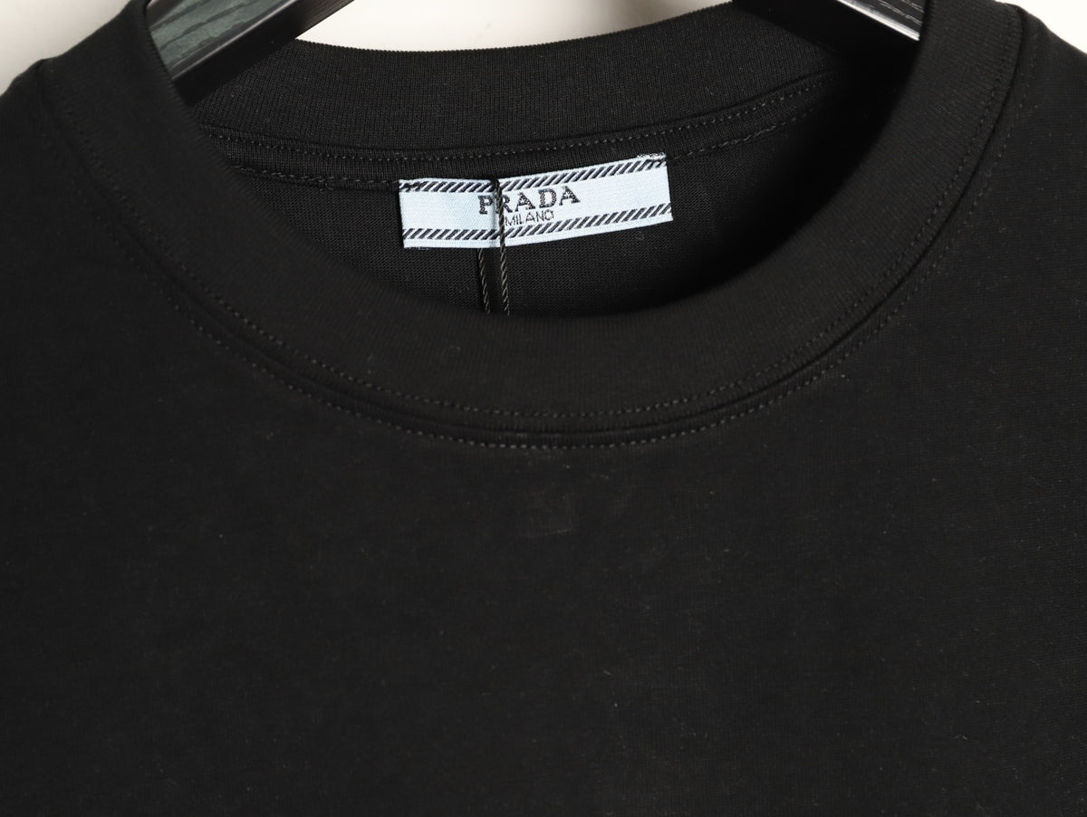 Prada 26SS Milano Logo Graphic Short-Sleeve T-Shirt - Black