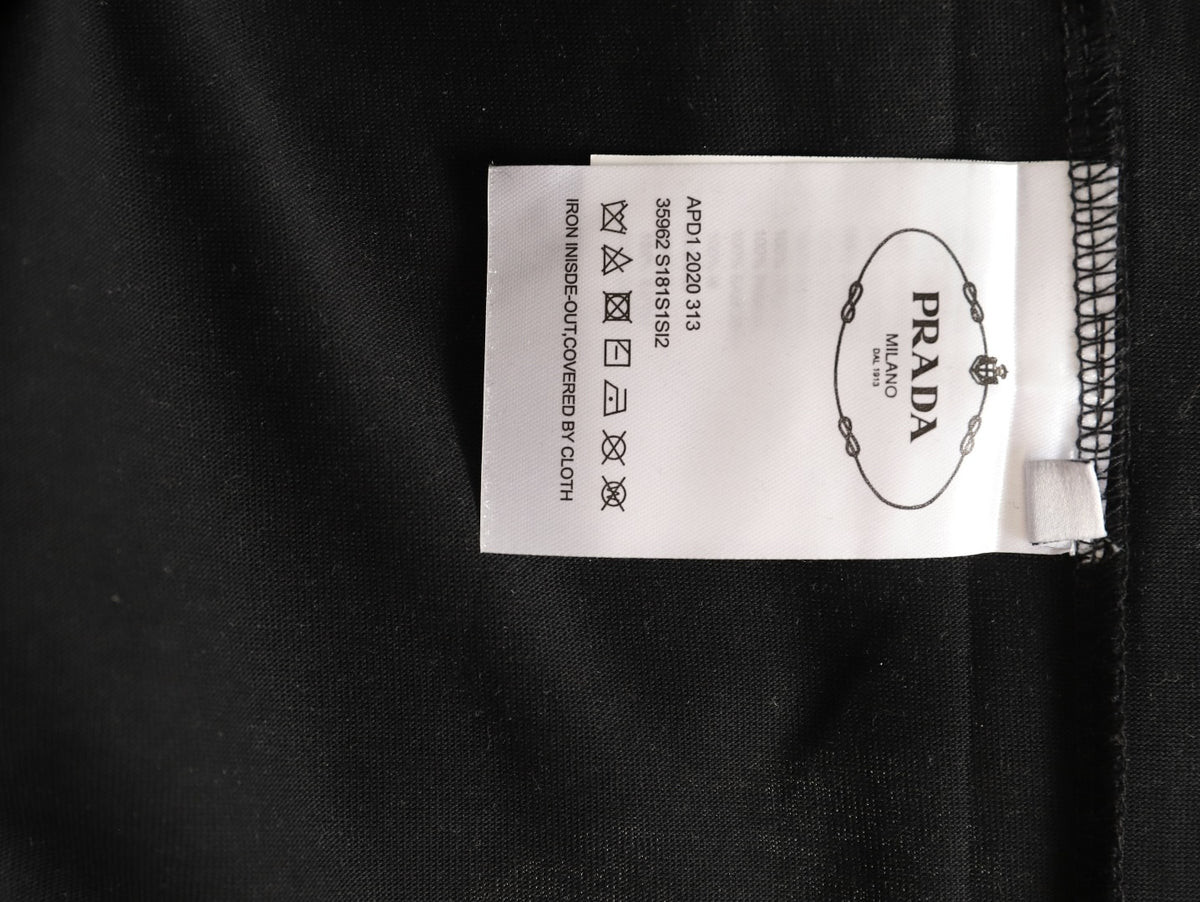 Prada 26SS Milano Logo Graphic Short-Sleeve T-Shirt - Black