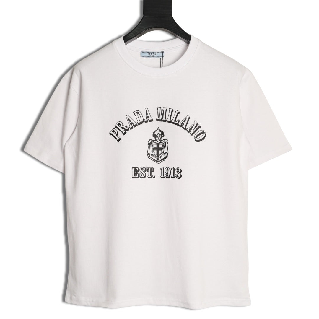 Prada 26SS Milano Logo Graphic Short-Sleeve T-Shirt - Black（副本）