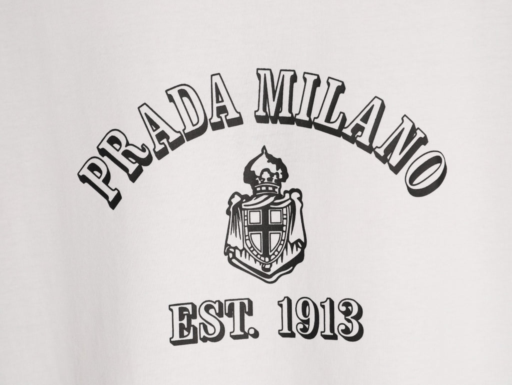 Prada 26SS Milano Logo Graphic Short-Sleeve T-Shirt - Black（副本）