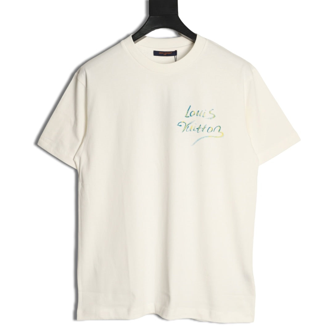 Louis Vuitton Watercolor Fireworks Graphic T-Shirt - Ivory
