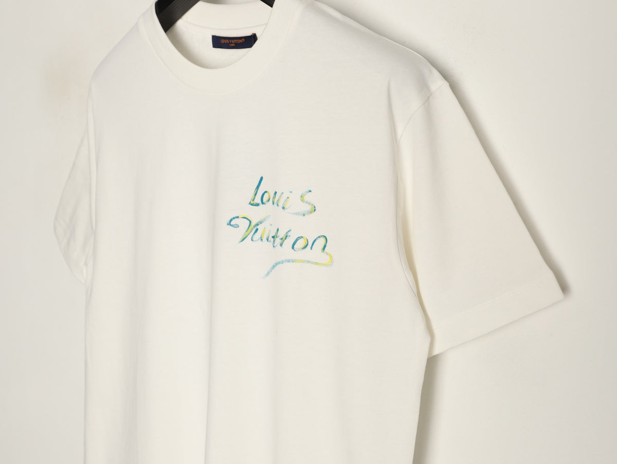 Louis Vuitton Watercolor Fireworks Graphic T-Shirt - Ivory