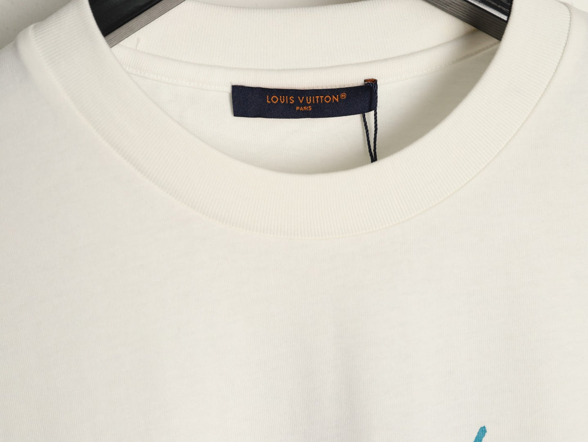 Louis Vuitton Watercolor Fireworks Graphic T-Shirt - Ivory