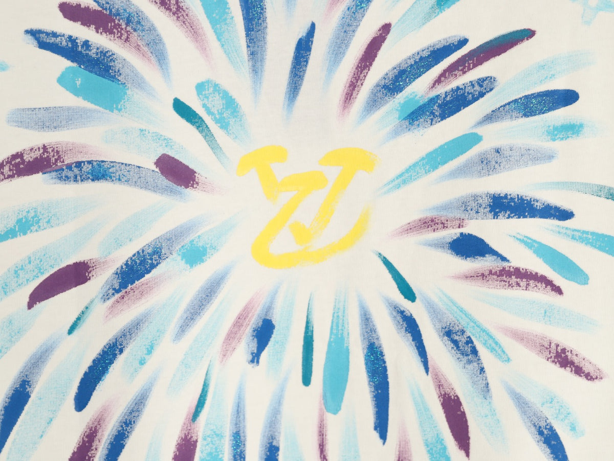 Louis Vuitton Watercolor Fireworks Graphic T-Shirt - Ivory