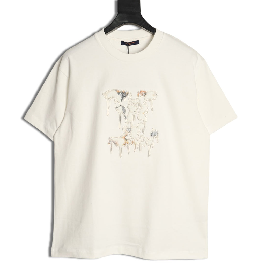 Louis Vuitton Melting Monogram Embroidered T-Shirt - Ivory